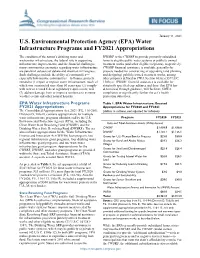 (EPA) Water Infrastructure Programs and FY2021 Appropriations