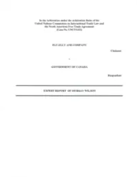 Expert Report of Murray Wilson