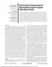 Performance Enhancement of Microturbine Engines Topped With