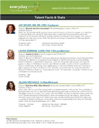 Talent Facts & Stats