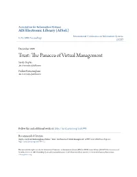 Trust: the Panacea of Virtual Management?