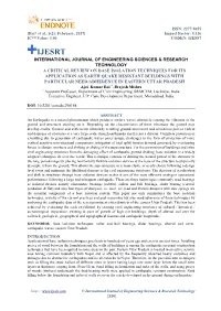 A Critical Review on Base Isolation Techniques for Its