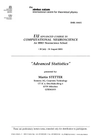 "Advanced Statistics