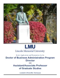 Doctor of Business Administration Program Director Assistant
