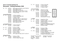 G O T T E S D I E N S T E Januar 2012