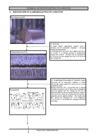 Technical Notes for Electrolytic Capacitor