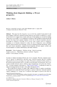 Thinking About Diagnostic Thinking: a 30-Year Perspective