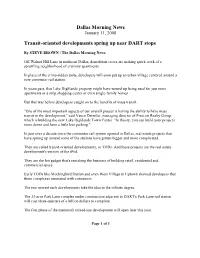 2008 Transit-Oriented Development News Media Articles