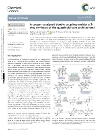 A Copper-Catalyzed Double Coupling Enables a 3-Step Synthesis of The