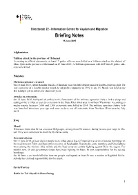 Briefing Notes 15 June 2015