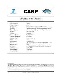 D2.1: State-Of-The-Art Survey