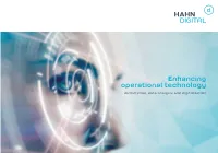 Enhancing Operational Technology Automation, Data Analysis and Digitalization HAHN Digital