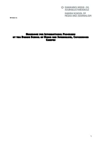 Handbook for International Programs at the Danish School of Media and Journalism, Copenhagen Campus