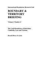 Boundary & Territory Briefing