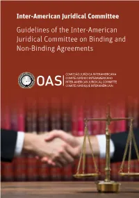 Guidelines of the Inter-American Juridical Committee on Binding and Non-Binding Agreements