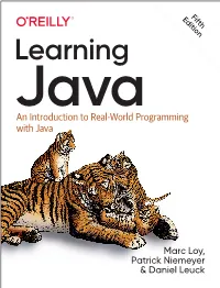 Learning Java an Introduction to Real-World Programming with Java