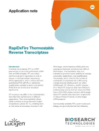 Rapidxfire Thermostable Reverse Transcriptase Application Note