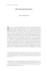 Reexamining Enactivism