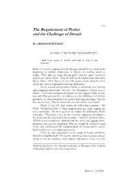 The Requirement of Peshat and the Challenge of Derash