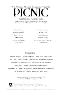 Written by William Inge Directed by Cameron Watson Ensemble