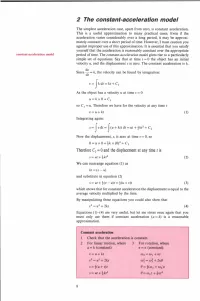 2 the Constant-Acceleration Model