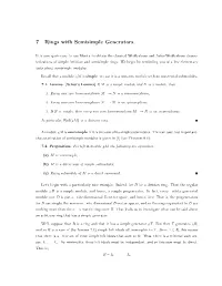 7 Rings with Semisimple Generators