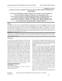 A Study on Cervical Screening by PAP Smear and Correlation with Microbiological and Clinical Finding