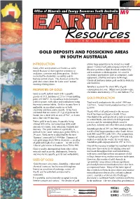 Gold Deposits and Fossicking Areas in South Australia