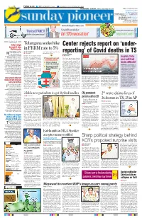 HYDERABAD, SUNDAY, JUNE 13, 2021; PAGES 10+16 `5 RNI No