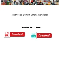 Synchronise Erd with Schema Workbench