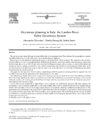 The Lambro River Valley Greenways System Alessandro Toccolini∗, Natalia Fumagalli, Giulio Senes