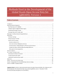 Methods Used in the Development of the Global Roads Open Access Data Set (Groads), Version 1