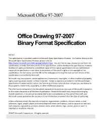 Office Drawing 97-2007 Binary Format Specification