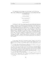On Gays in the Military: a Response to Elaine Donnelly's Constructing