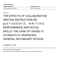 The Effects of Collaborative Writing Instruction