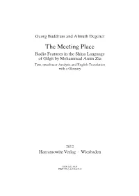 The Meeting Place. Radio Features in the Shina Language of Gilgit