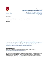 The Mobius Function and Mobius Inversion