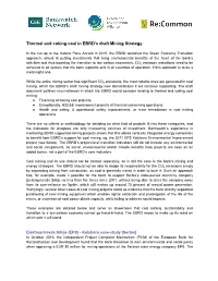 Thermal and Coking Coal in EBRD's Draft Mining Strategy