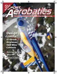 Design Limits: G’S Break Airplanes; Skill Wins Contests