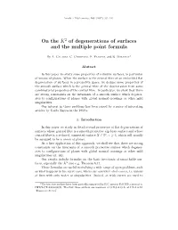 On the K2 of Degenerations of Surfaces and the Multiple Point Formula