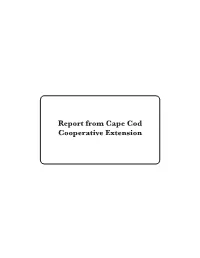 Report from Cape Cod Cooperative Extension