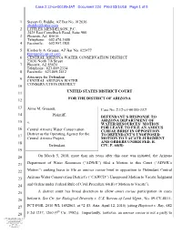 CAWCD Response to Motion to File Amicus Brief