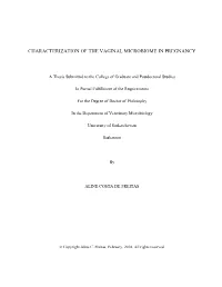 Characterization of the Vaginal Microbiome in Pregnancy