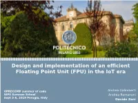 Design and Implementation of an Efficient Floating Point Unit (FPU)