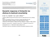 Dynamic Response of Antarctic Ice Shelves to Bedrock Uncertainty