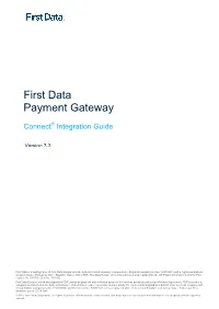 First Data Payment Gateway