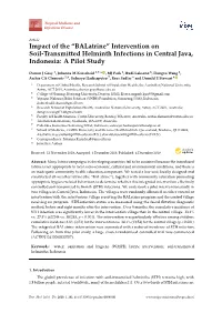 Intervention on Soil-Transmitted Helminth Infections in Central Java, Indonesia: a Pilot Study