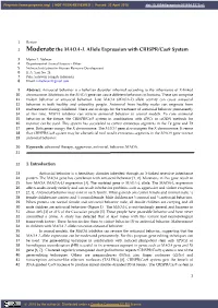 Moderate the MAOA-L Allele Expression with CRISPR/Cas9 System