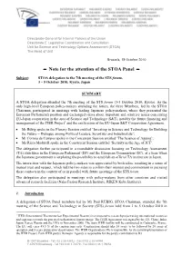 Note for the Attention of the STOA Panel 
