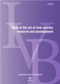 State of the Art of New Vaccine Research and Development
